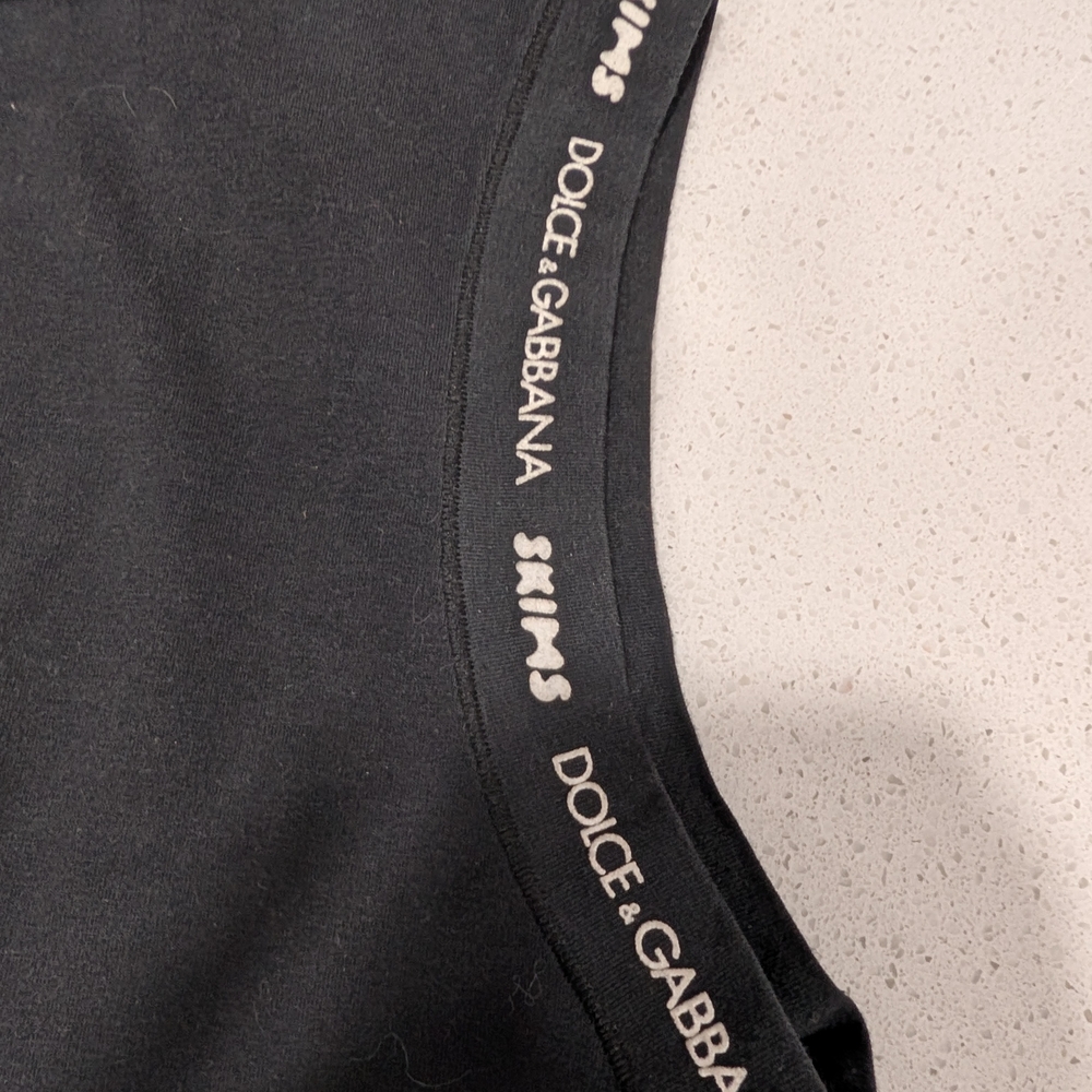 Dolce & Gabbana Black Tank with Logo Detail - Picture 4 of 4